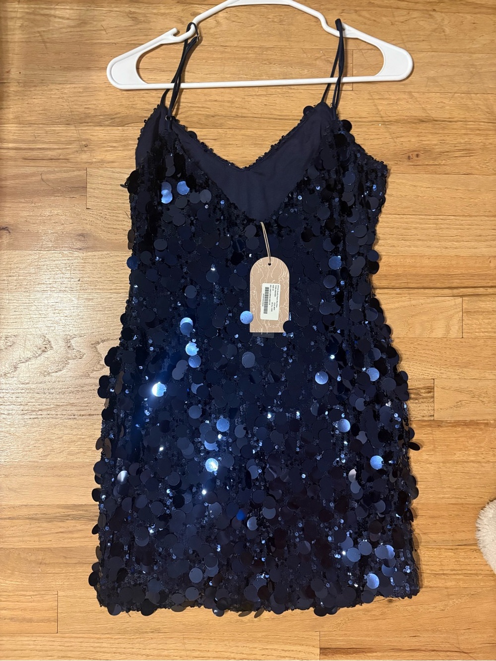 NWT Meshki Romilly Sequin Mini dress in Midnight - Picture 2 of 4